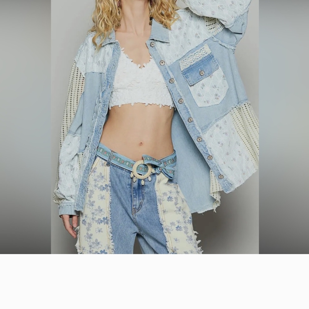 Unique Patchwork Denim Jacket.